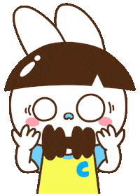 Scared Rabbit Sticker by Fun Cican