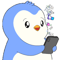 Artificial Intelligence Wow Sticker by Pudgy Penguins