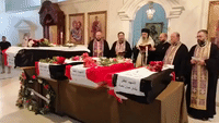 Funeral Held for Victims of Strikes on Christian Town in Syria's Hama Province