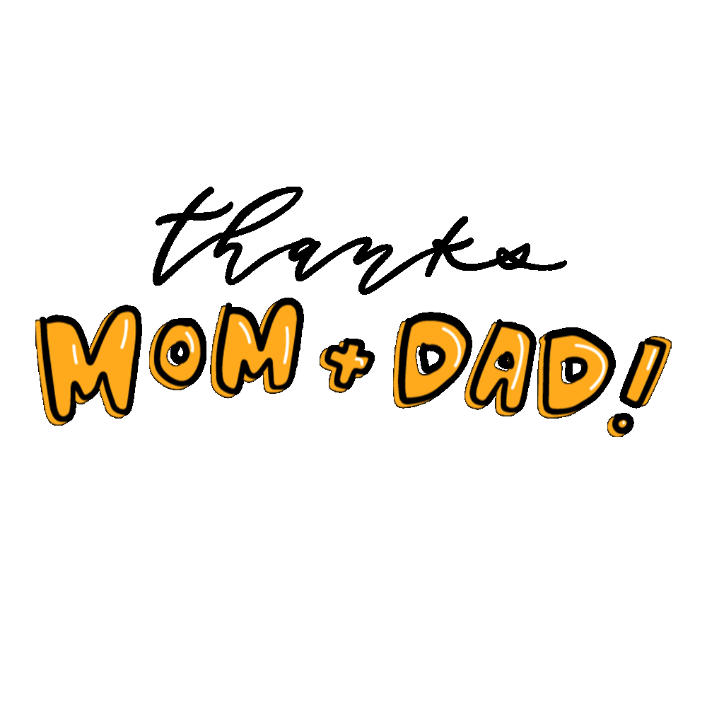 Mom And Dad Thank You Sticker by UCLA