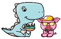 Hungry Pig Sticker by Brenfi