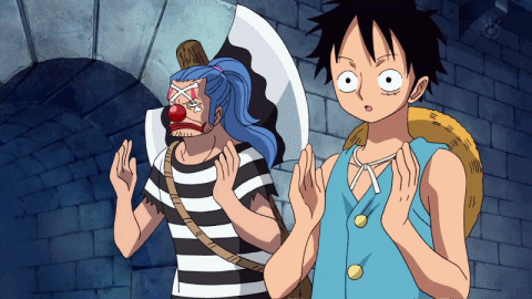 one piece buggy the clown GIF