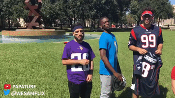 College Students Imitate NFL Players on Campus Grounds