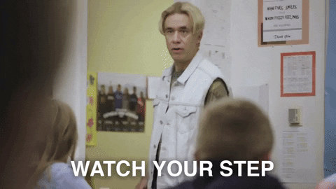 watch your step GIF