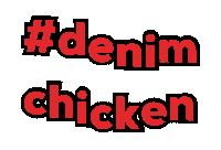 Itsalwayssunny Denim Chicken Sticker by Alissandra