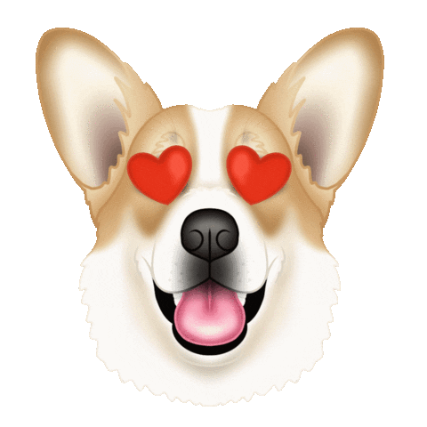 In Love Corgi Sticker by zoopeez