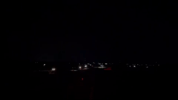 Lightning Illuminates Sky in Downtown Oklahoma