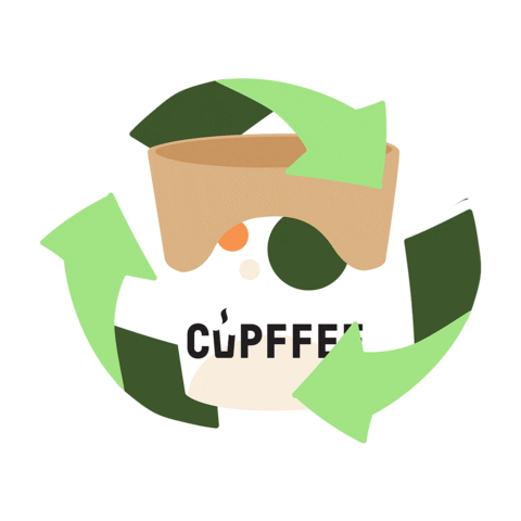 Cupffee giphyupload coffee vegan sustainability Sticker