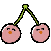Fruit Cherry Sticker by kupaberu