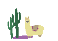 Cactus Alpaca Sticker