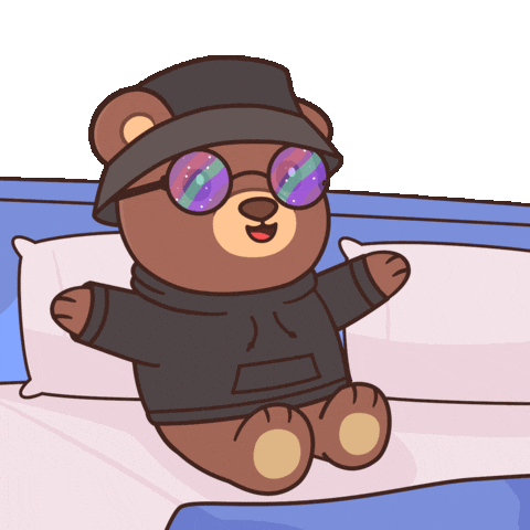 Happy Wake Up Sticker by BEARISH