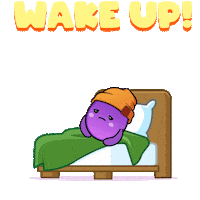 Tired Wake Up Sticker by The Grapes