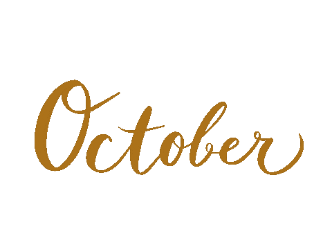 aile_design calligraphy october 10 calendar Sticker