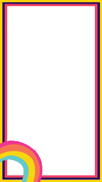 Rainbow Frame Sticker by Digital Pratik