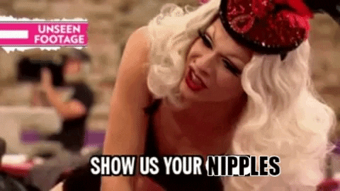 giphygifmaker drag race violet nipples GIF
