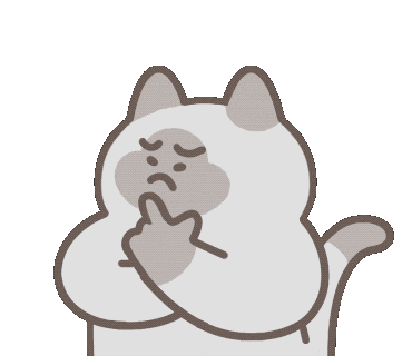 Cat Think Sticker