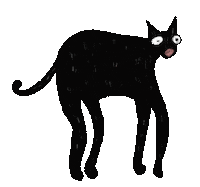 Black Cat Sticker