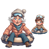 Winter Snowing Sticker