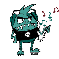 Musica Monster Sticker by Grisino