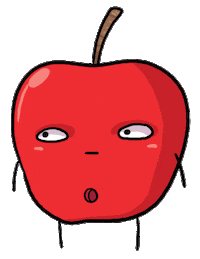Apple Worm Sticker