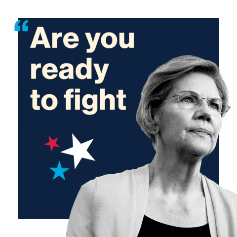 Elizabeth Warren Usa Sticker by Democratic National Convention
