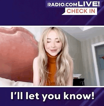 Check In Sabrina Carpenter GIF by Audacy