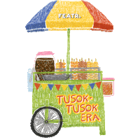 featrmedia philippines filipino street food fat kid Sticker