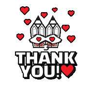 Thank U Love Sticker by Stamatia Alexaki