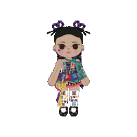 Milenawarthon muñeca latinchola milenawarthon popandino Sticker