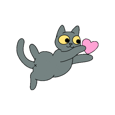 Cat Love Sticker by @gallegoseba