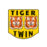 Tiger Twin Sticker by Pyzel Surfboards