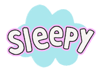 Tired Night Sticker