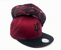 Capichecaps red black greek griffin GIF
