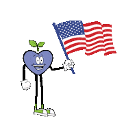 BPHappyApple america 4th of july happyapple flag Sticker