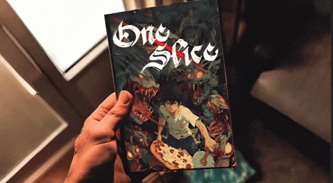 jamsketchd32f7a85e3b745bc84e79f17ed912d86 anime dvd one slice pizza cutter boy GIF