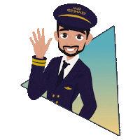 abu dhabi pilot Sticker by Etihad Airways