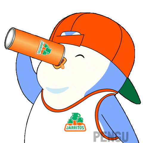 Penguin Drinking Sticker by Pudgy Penguins