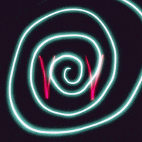 erikakuntar halloween neon teeth spiral GIF