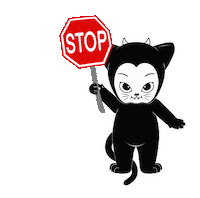 Angry Black Cat Sticker
