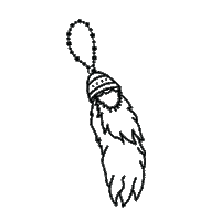 Tough Luck Rabbit Foot Sticker by Harveys Seatbelt Bag