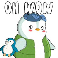 Surprise Wow Sticker by Pudgy Penguins