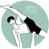 Moonkeypills pills acroyoga moonkey akroyoga Sticker
