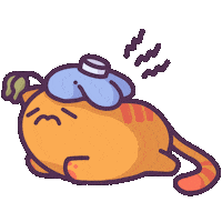 Sick Cat Sticker by Castaways