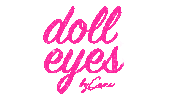 byCaxs pink lash contactlens dolleyes Sticker