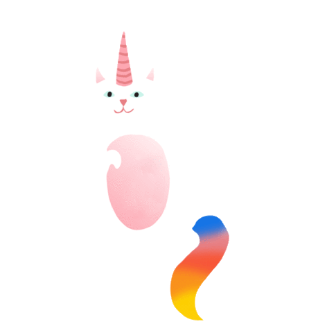 cat rainbow Sticker