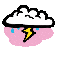 sad rain Sticker by Sanz i Vila
