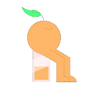Good Morning Orange Sticker by _littlefang