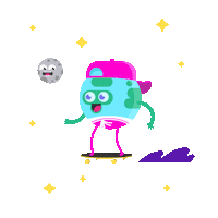 Space Stars Sticker by Cezar Iliescu