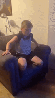 Budding Gymnast Performs Living Room Routine After Watching Tokyo Olympics