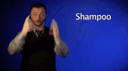 sign language shampoo GIF by Sign with Robert